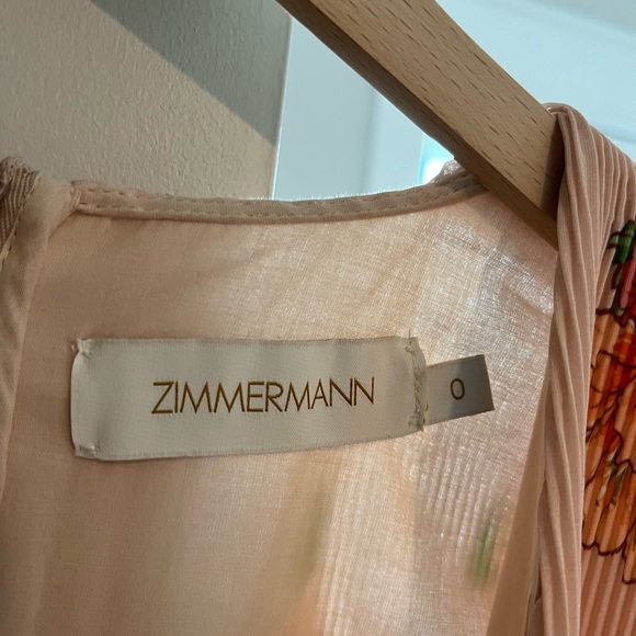 Zimmerman Floral Mini Dress with Belt, Size 0, like-new - Picture 3 of 3